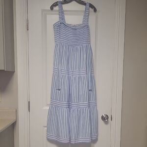 Blue and White Striped Sundress